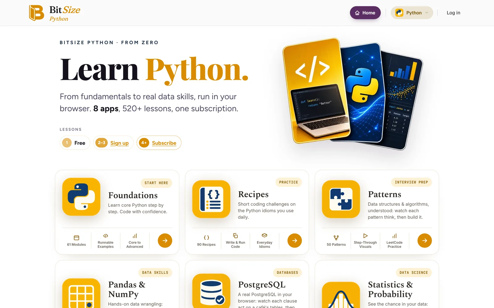BitSize Python home page